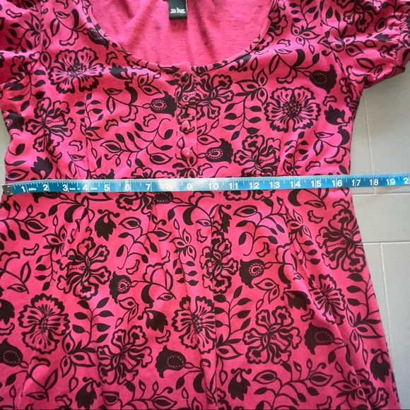 RGL NEW YORK Fuchsia & Black Short Sleeves Dress Size L - Picture 10 of 10